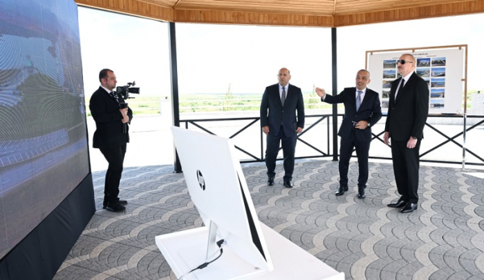 President Aliyev attends opening of Kondalanchay water reservoir in Fuzuli 