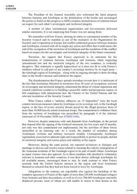 News about - Azerbaijan's UN envoy rejects French allegations on Baku-Yerevan ties 