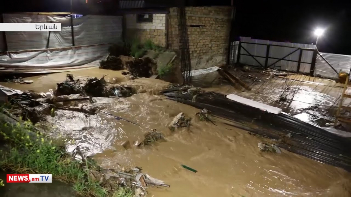 Heavy rains cause flooding and collapses in Yerevan