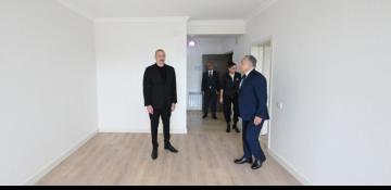 Azerbaijani President inspects 15 apartment blocks in Khojaly