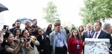  Participants of 6th World Forum on Intercultural Dialogue visit destroyed monuments in Aghdam 