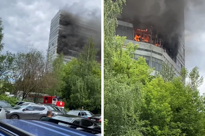 9 feared trapped in burning research institute near Moscow - VIDEO 