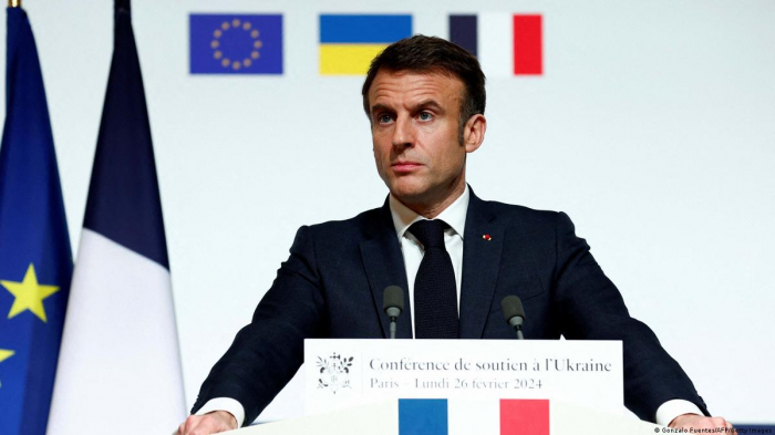 Macron says French troops will not be sent to fight in Ukraine in near future 