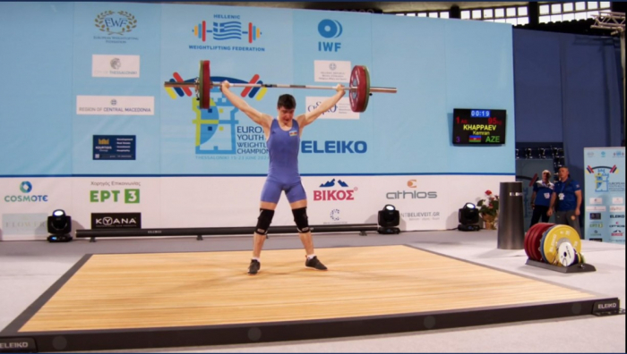 Azerbaijani junior weightlifter bags three golds in European Championships