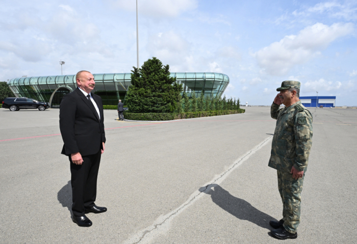 News about - President Aliyev presented with military transport aircraft produced by Italian company 