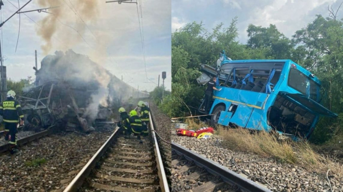Prague-to-Budapest train collides with bus in Slovakia, killing 7 people