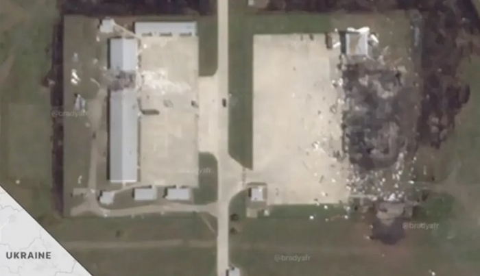 Ukraine says it destroyed Russian drone base