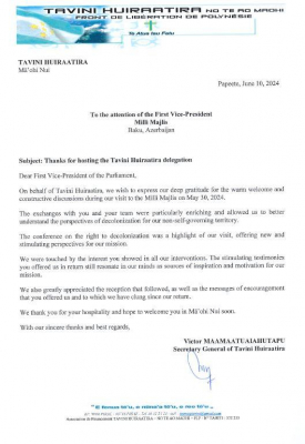 2024/06/2-1719563505.jpg + Polynesian Liberation Front thanks Azerbaijan for support News about - Polynesian Liberation Front thanks Azerbaijan for support