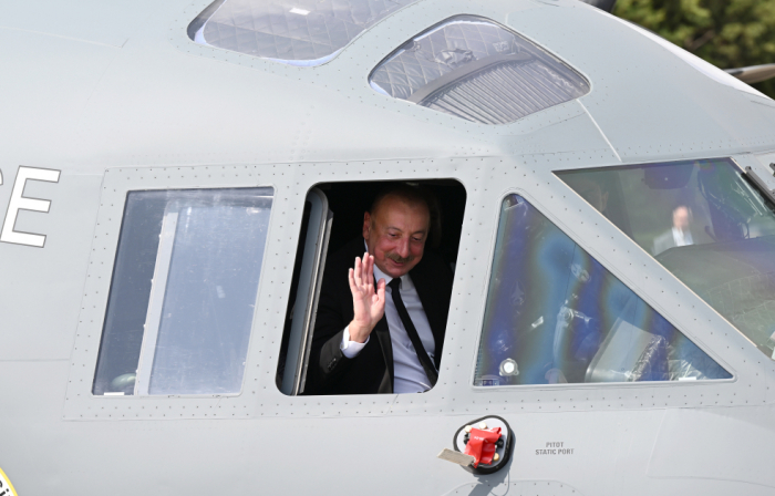 News about - President Aliyev presented with military transport aircraft produced by Italian company 