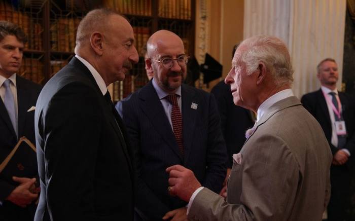 UK Embassy in Baku shares photo of President Aliyev, King Charles III 