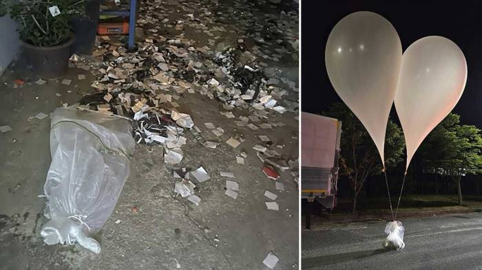 South Korea responds to North's trash balloons with loudspeaker broadcasts