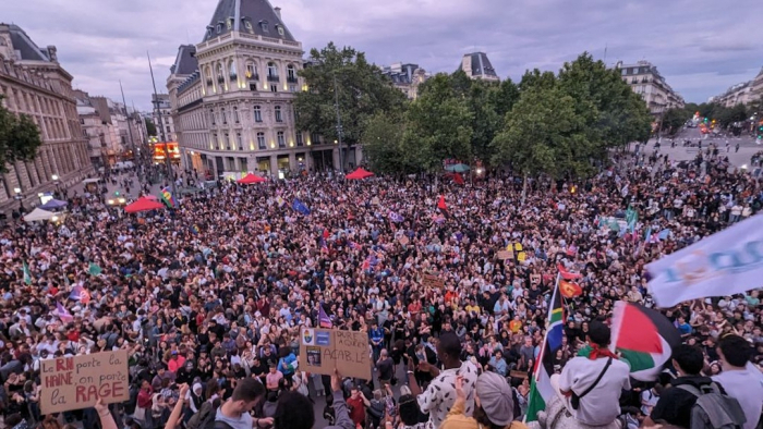 Post-election protests erupt in Paris –  VIDEO 