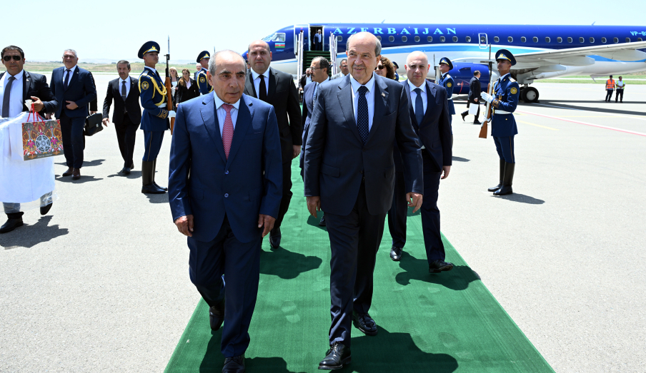 Northern Cyprus' president arrives in Azerbaijan's Fuzuli
