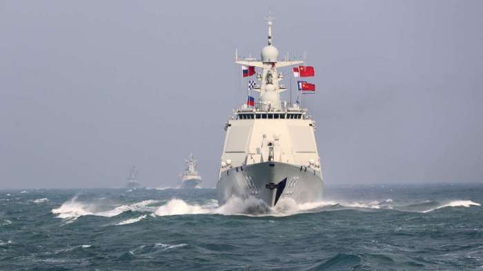 China, Russia launch joint naval drills 