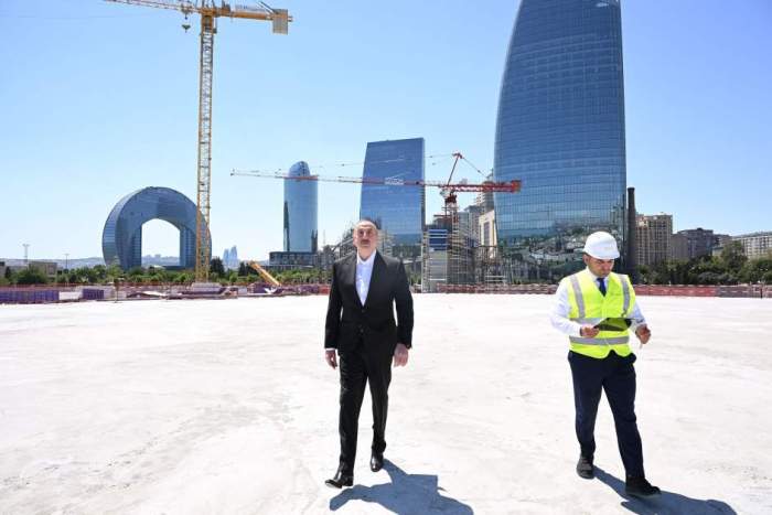 News about - Azerbaijani president inspects progress of Victory Park construction in Baku