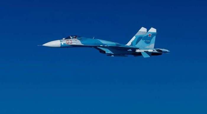 Russian Su-27 intercepts British jets over Black Sea 
