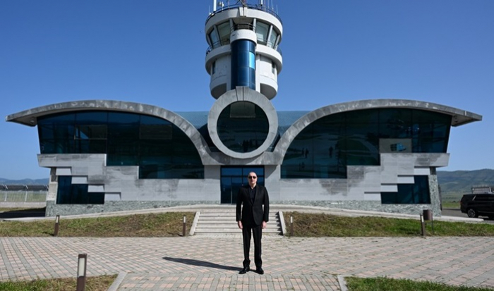 President Aliyev visits Khojaly airport, opens several facilities in Khankendi, Shusha