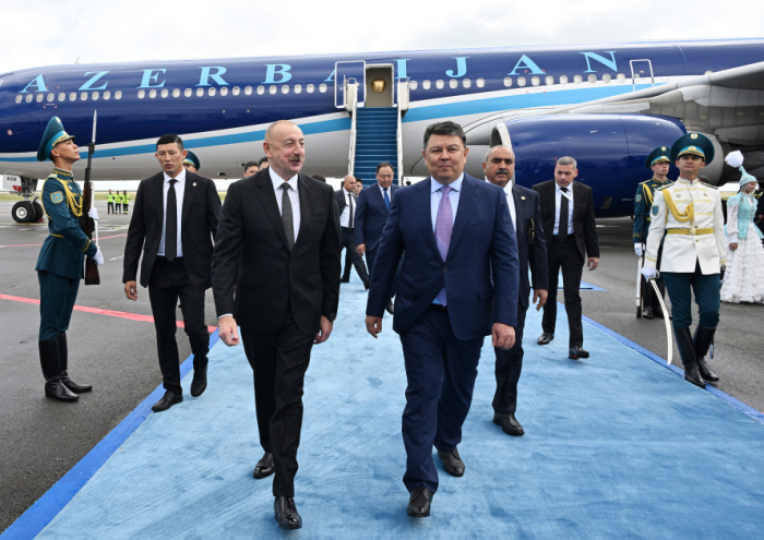 News about - Azerbaijani president arrives in Astana for SCO summit 