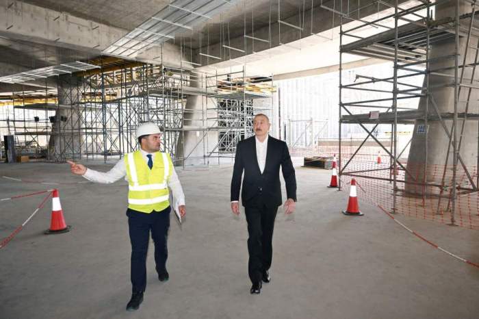 News about - Azerbaijani president inspects progress of Victory Park construction in Baku