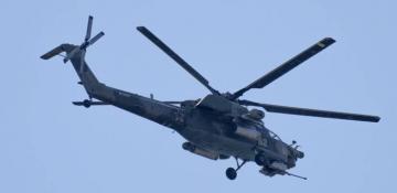 Russian military helicopter crashes, crew dead