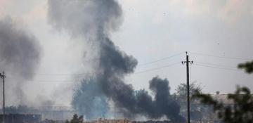 Russian munitions depot catches fire after Ukraine drone strike