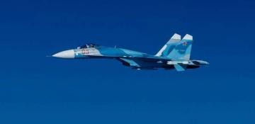 Russian Su-27 intercepts British jets over Black Sea 