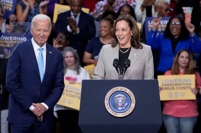Biden and Harris hold first joint event since Biden's withdrawal 