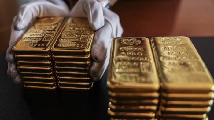 Gold eases after hitting record high above $2,500