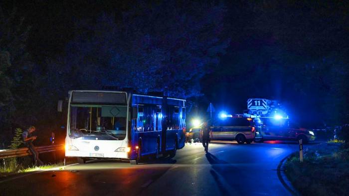 Six injured in knife attack on bus in Germany 