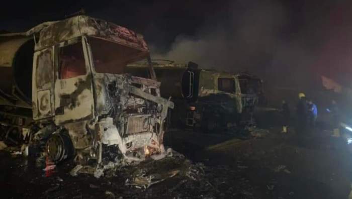 Several dead as massive fire engulfs fuel trucks at Iraq-Iran border