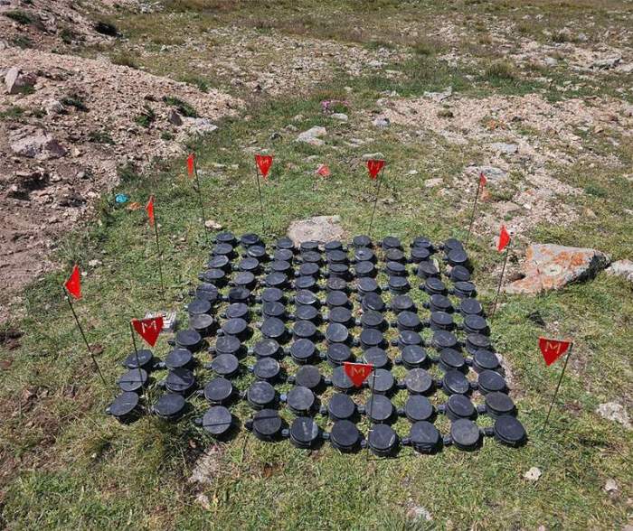 Massive scale anti-personnel mine found in Azerbaijan's Lachin region