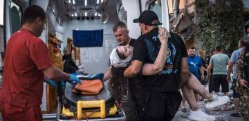 Russian drone hits bus in Kharkiv region, injuring six, official says