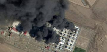 Russia continues to battle massive blaze at oil depot after drone strike 