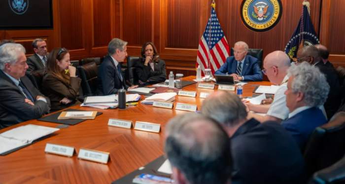 Biden meets national security team as fears of Iran attack on Israel grow 