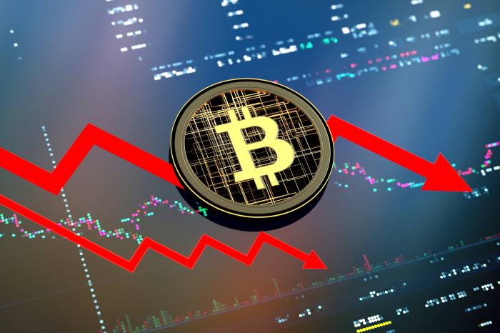 Bitcoin price falls to $55,000 