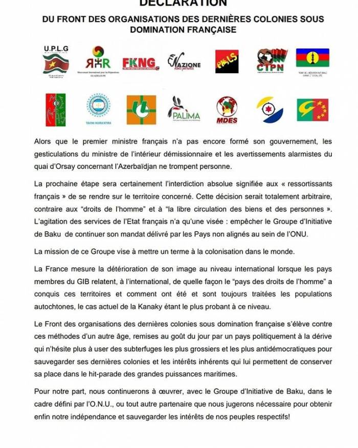 News about - Anti-colonial organization slams France’s travel advisory on Azerbaijan