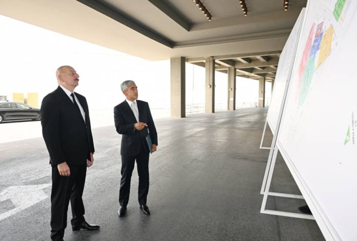 News about - President Aliyev reviews COP29 venue preparations at Baku Olympic Stadium -  PHOTO 