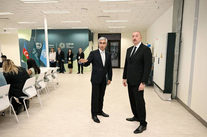 President Aliyev reviews COP29 venue preparations at Baku Olympic Stadium -  PHOTO 