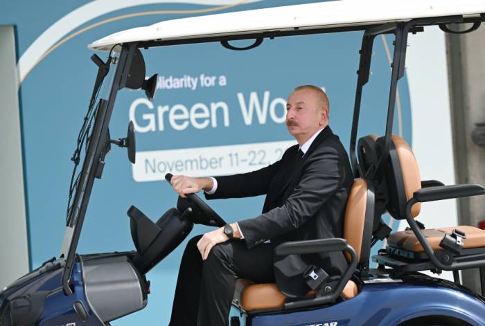 News about - President Aliyev reviews COP29 venue preparations at Baku Olympic Stadium -  PHOTO 