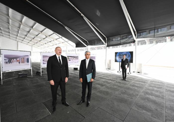News about - President Aliyev reviews COP29 venue preparations at Baku Olympic Stadium -  PHOTO 