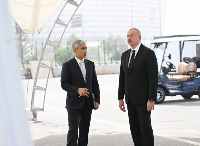News about - President Aliyev reviews COP29 venue preparations at Baku Olympic Stadium -  PHOTO 