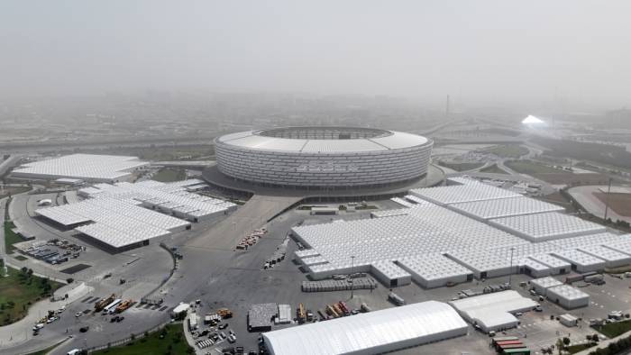 News about - President Aliyev reviews COP29 venue preparations at Baku Olympic Stadium -  PHOTO 