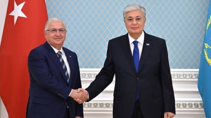 Kazakh president receives Turkish defense minister in Astana 