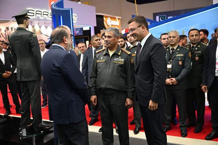 News about - Azerbaijan's Defense Minister reviews military equipment at ADEX exhibition 