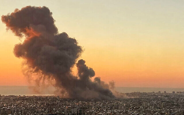 Massive Israeli airstrike on Beirut: Hezbollah command center destroyed
