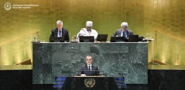 Azerbaijan entered into new era having restored its rights to sovereignty, FM Bayramov tells UN 