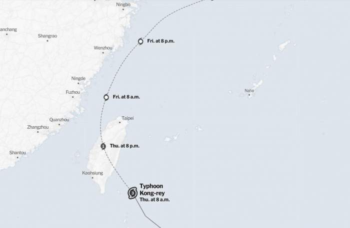 News about - Kong-rey approaches: Taiwan braces for strongest typhoon in 30 years  PHOTO/VIDEO 