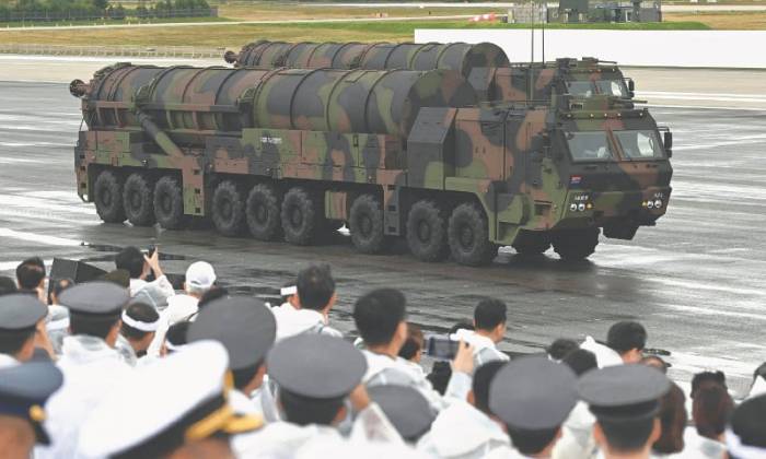 South Korea unveils powerful Hyunmoo-5 ballistic missile at military parade 