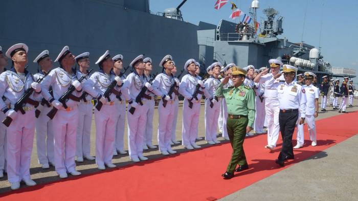 Russian warships arrive in Myanmar for joint maritime exercises