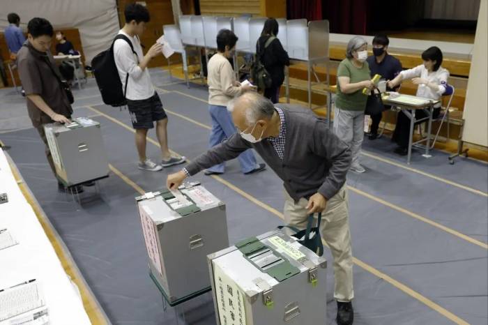 Japan’s ruling party likely to fall short of majority: Exit poll results
